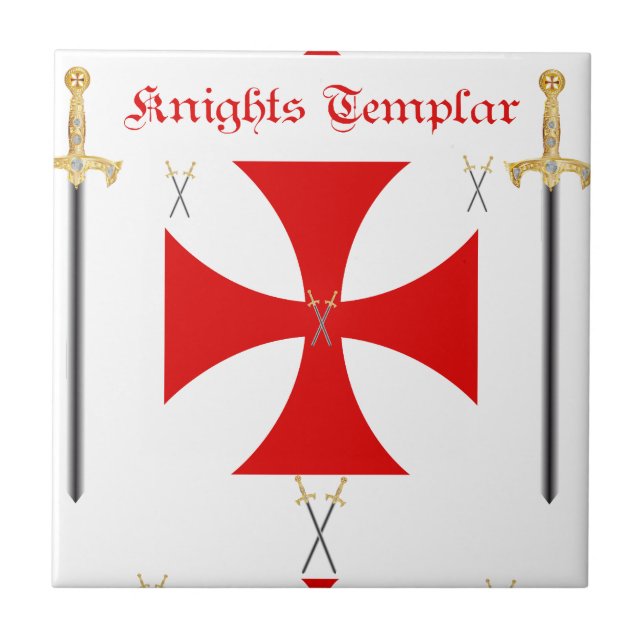 Riddare Templar Kakelplatta (Framsidan)