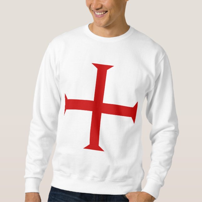 Riddare Templar Lång Ärmad Tröja (Framsida)