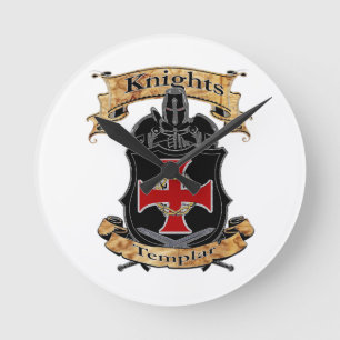 Riddare Templar Rund Klocka