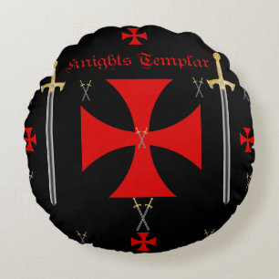 Riddare Templar Rund Kudde