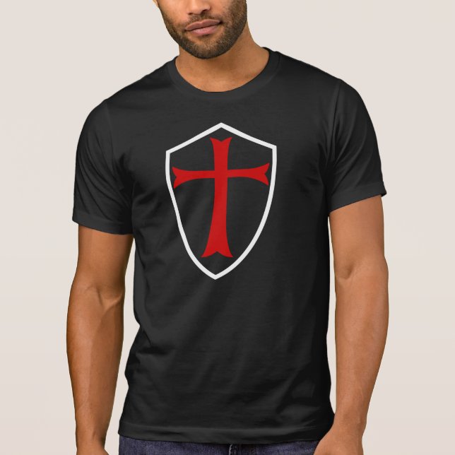 RIDDARE TEMPLAR SKYDDAR TEE SHIRT (Framsida)