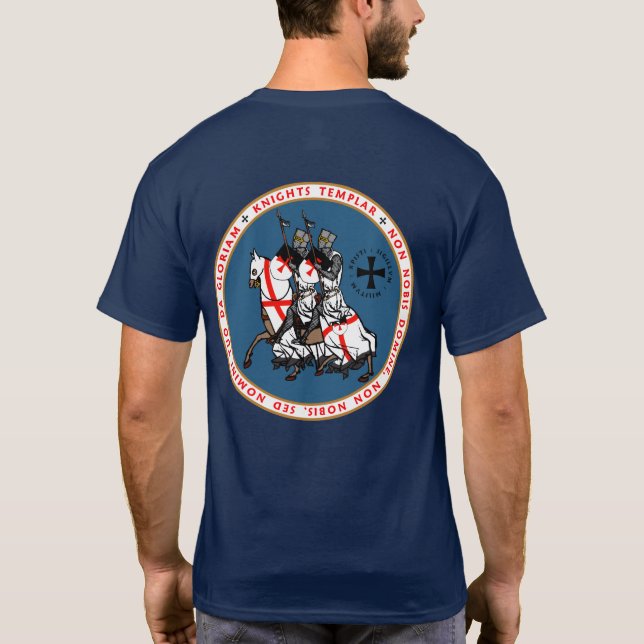Riddare Templar två riddare förseglar skjortan V2 Tee (Baksida)