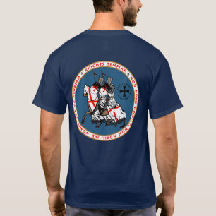 Riddare Templar två riddare förseglar skjortan V Tee Shirt