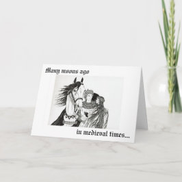 "Riddare uppvaktade möer" Kort