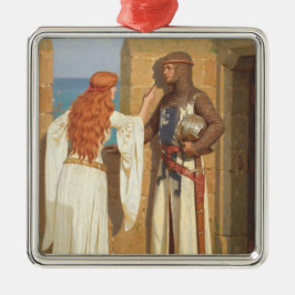 Riddarens skugga (av Edmund Blair Leighton) Julgransprydnad Metall