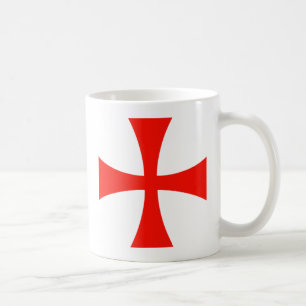 RiddareTemplar argt rött Kaffemugg