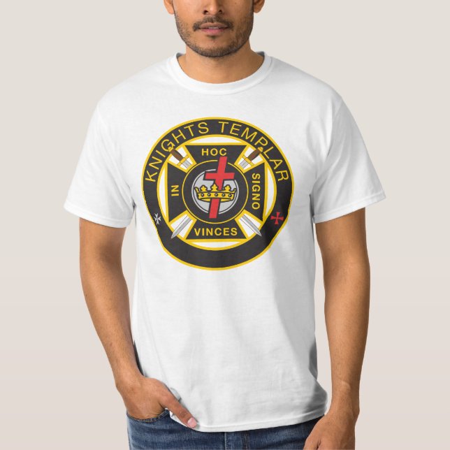 RiddareTemplar militär Commandery T-tröja T-shirt (Framsida)