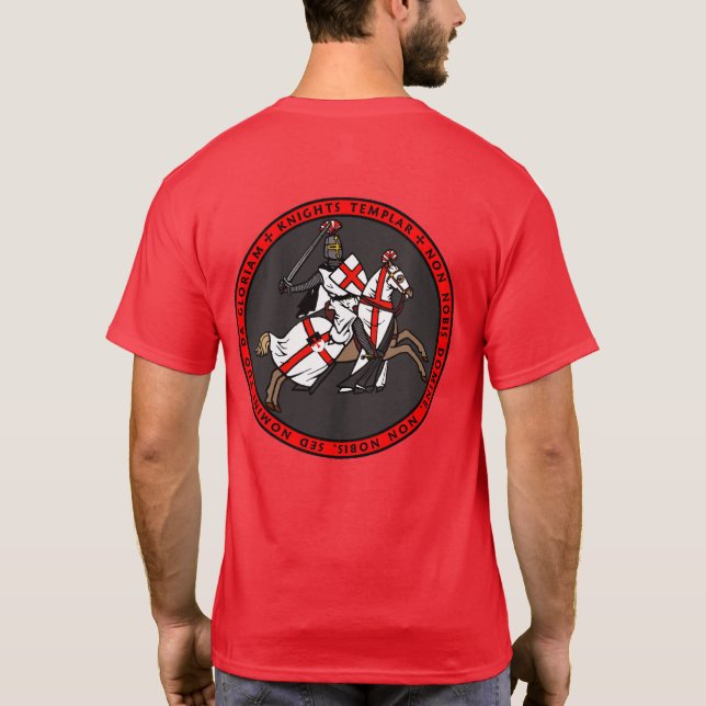 RiddareTemplar uppladdning förseglar skjortan T Shirt (Baksida)