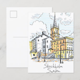 Riddarholmen i Stockholm, Sverige Travel Vykort