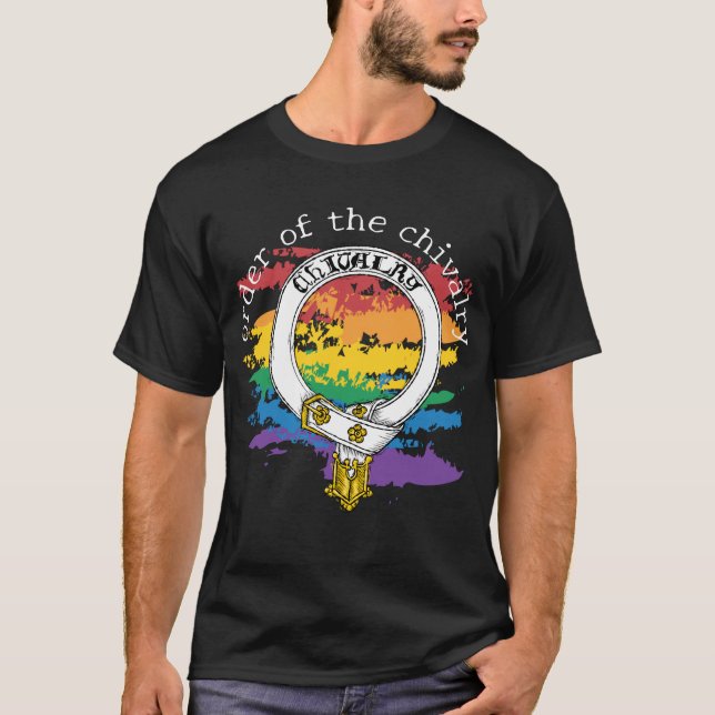 Riddarskap Träsnitt Stolthet T Shirt (Framsida)