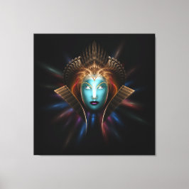 Riddian Queen Fractal Art Wrapped Canvas Skriv ut