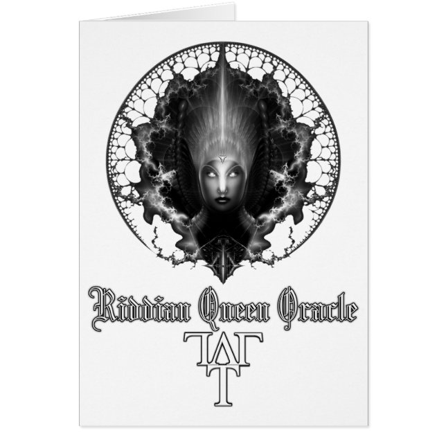Riddian Queen Oracle GS Hälsningskort (Framsidan)