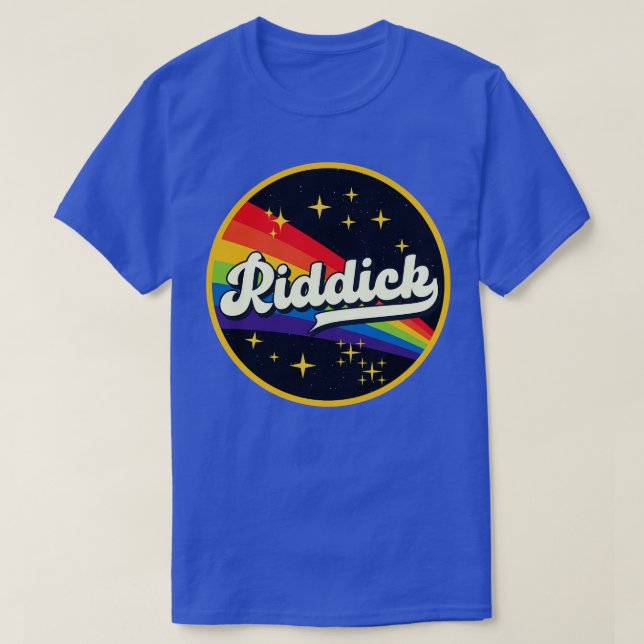 Riddick Rainbow in Space Vintage Stil T Shirt (Design framsida)