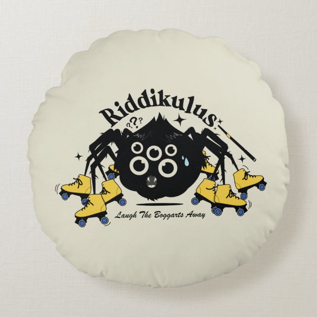 Riddikulus - Laugh the Boggarts Away Rund Kudde (Framsidan)
