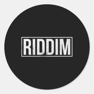 Riddim Dubstep Edm Headbanger Bass Rave Festival Runt Klistermärke