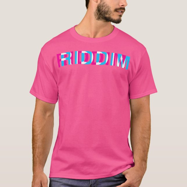 Riddim Music Optical Illusion Glitch Trippy Edm Ra T Shirt (Framsida)