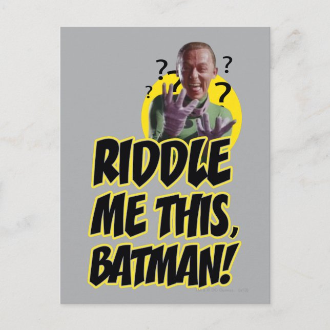 Riddle me this Batman Vykort (Framsida)