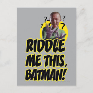 Riddle me this Batman Vykort