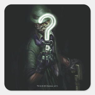 Riddler Illustration Fyrkantigt Klistermärke