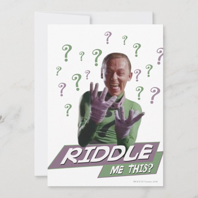 Riddler - Riddle Me this (Framsida)