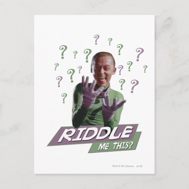 Riddler - Riddle Me this Vykort (Framsida)