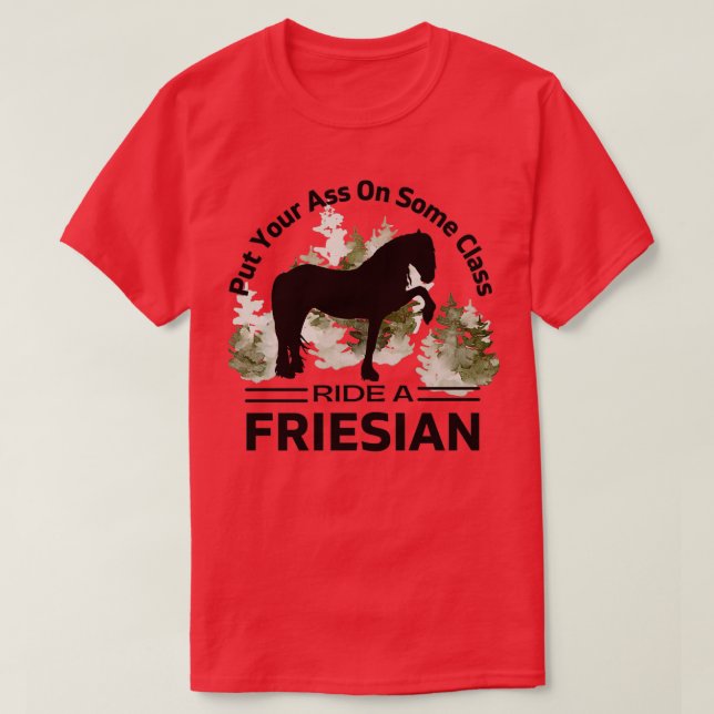 Ride a Friesian T Shirt (Design framsida)