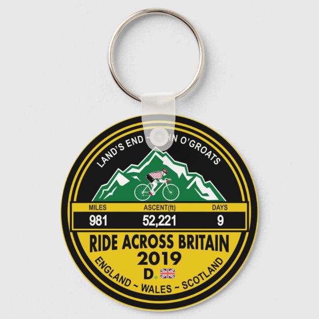RIDE ACROSS BRITAIN 2019 KEYCHAIN NYCKELRING (Framsida)