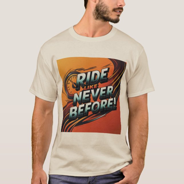 "Ride Aldrig before" T-shirt design (Framsida)