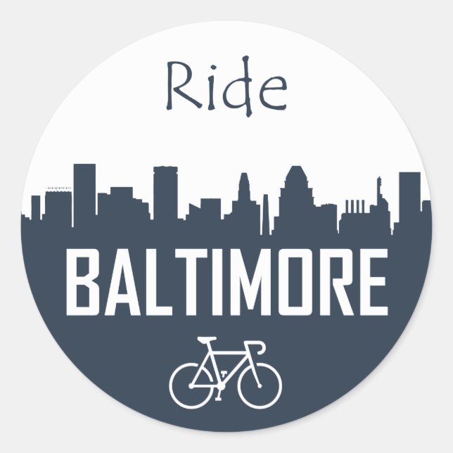 Ride Baltimore Runt Klistermärke (Framsida)