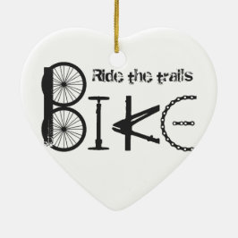 Ride, citat av Trail Bike Graffiti Julgransprydnad Keramik