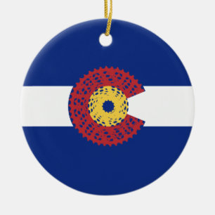Ride Colorado (Bicycle Cassette) Julgransprydnad Keramik