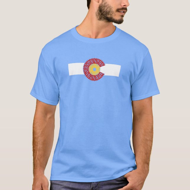 Ride Colorado (Bicycle Cassette) T-shirt (Framsida)