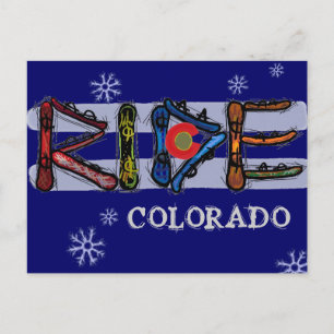 Ride Colorado snowboard-vykort Vykort