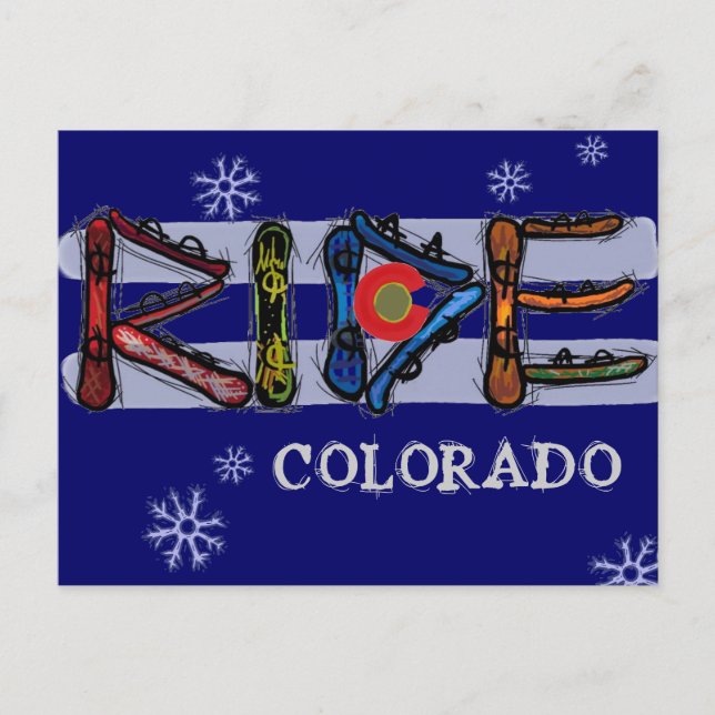 Ride Colorado snowboard-vykort Vykort (Framsida)