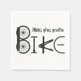 Ride de Trails Quote Bike Graffiti Art Pappersservett