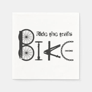 Ride de Trails Quote Bike Graffiti Art Pappersservett