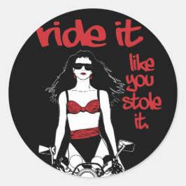 Ride det som om du lagrade det runt klistermärke