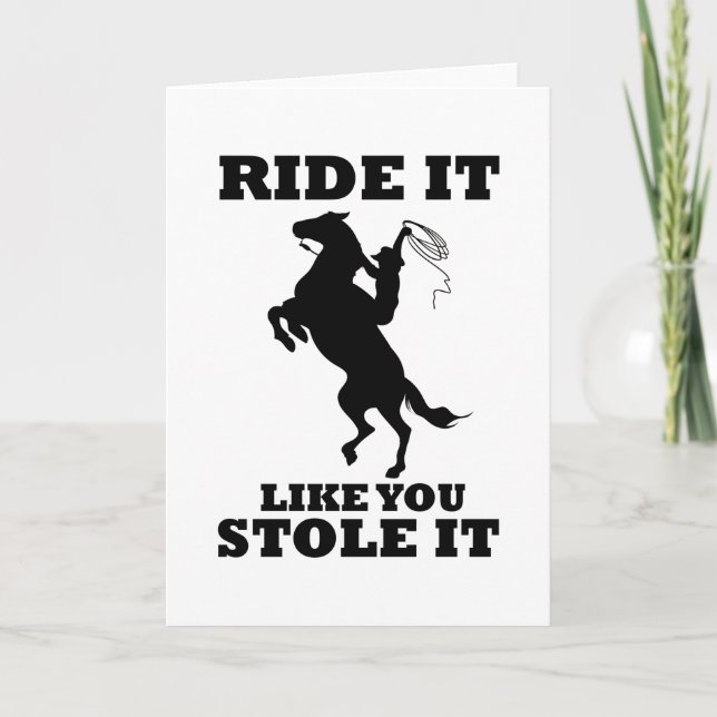 Ride det som om du lagrar det för hästhundar. kort (Framsida)
