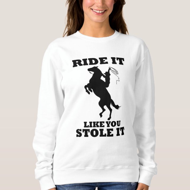 Ride det som om du lagrar det för hästhundar. t shirt (Framsida)