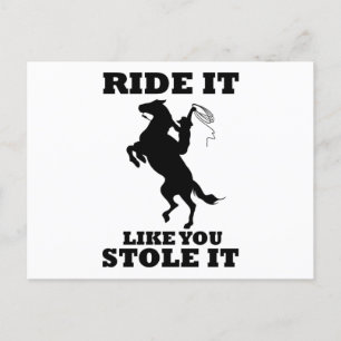 Ride det som om du lagrar det för hästhundar. vykort