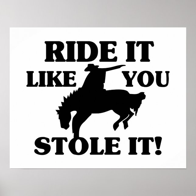 Ride det som om du lagrar det som Cowboy Poster (Framsidan)