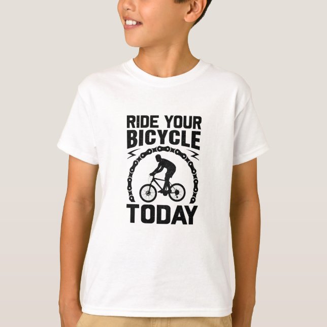 Ride din cykel idag-cykelroligt t shirt (Framsida)