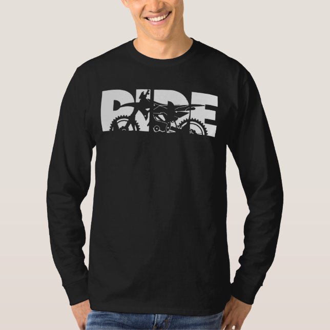 Ride Dirt Bike Motocross Apparel Motocross Dirt Bi T Shirt (Framsida)