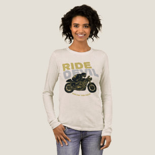 Ride Djävulen Motorcycle Graphic Långärmad T-Shirt