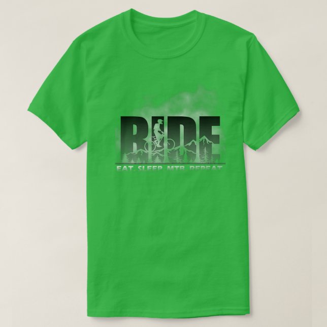 Ride Eat Sleep MTB Repeat Mountain Biking  979 T Shirt (Design framsida)