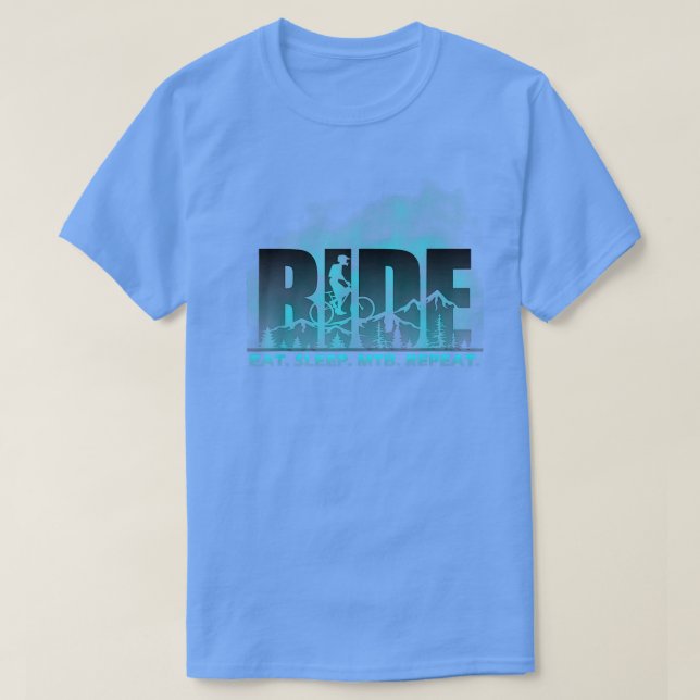 Ride Eat-viloläge MTB Repeat Mountain Biking 1301 T Shirt (Design framsida)