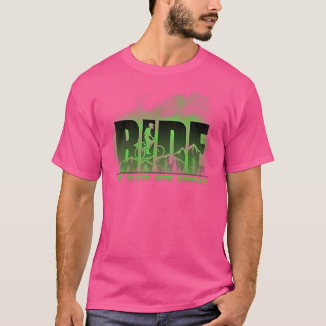 Ride Eat-viloläge MTB Upprepa bergsväxling 1 T Shirt (Framsida)