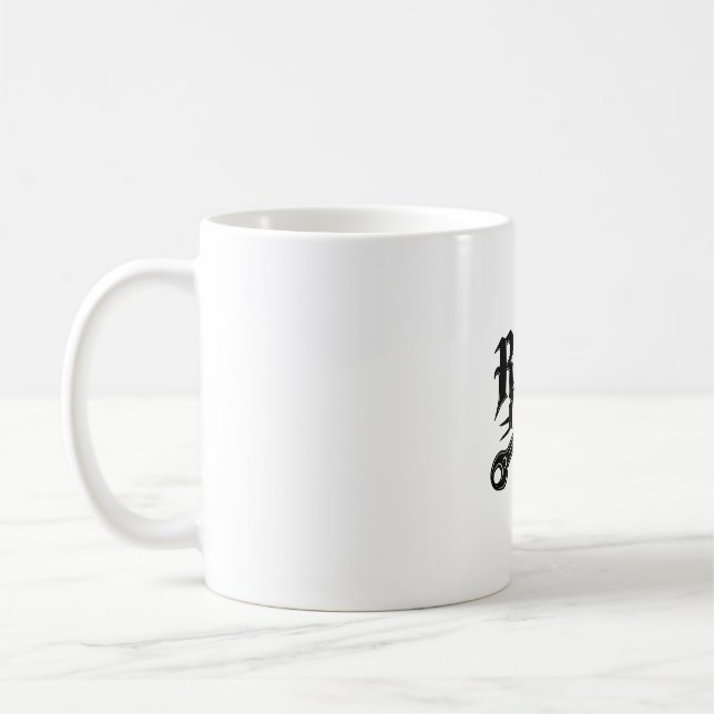 Ride eller Die Motorcycle Skull Emblem Tee Kaffemugg (Vänster)