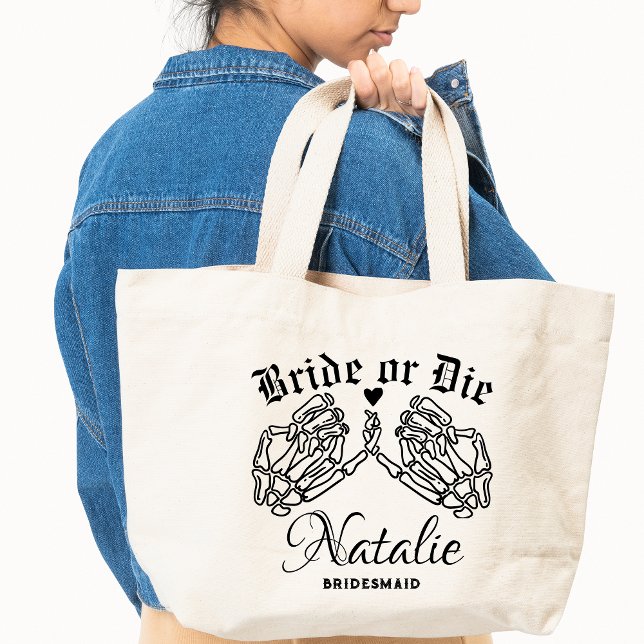 Ride eller Die Personlig Bridesmaids till döden Tygkasse (Skapare uppladdad)