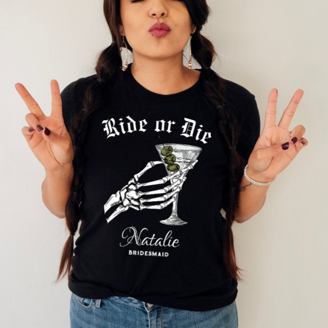 Ride eller Die Til Döde vi Party Bachelorette T Shirt (Skapare uppladdad)